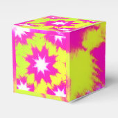 Moderne Dazzle Rose Grün Gelbe Gefärbte Krawatte Geschenkschachtel (Vorderseite)