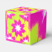 Moderne Dazzle Rose Grün Gelbe Gefärbte Krawatte Geschenkschachtel (Rückseite)