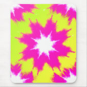 Moderne Dazzle Rose Grün Gelbe Gefärbte Krawatte Mousepad (Vorne)