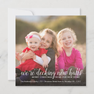 Moderne Decke Neue Hallen Foto Holiday Moving Ankündigung