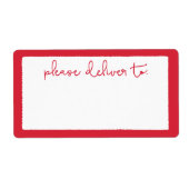 Moderne Deckle Bitte zur Adressenaufschrift (Vorne)