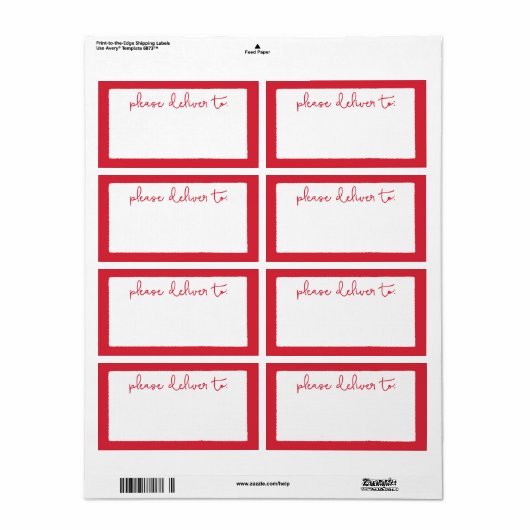 Moderne Deckle Bitte zur Adressenaufschrift (Vorne)