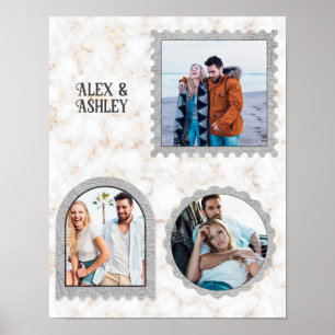 Moderne Deco Art Custom Foto Name Design Poster