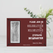 Moderne Deco-rustikale Waldparty-Einladung Einladung (Stehend Vorderseite)