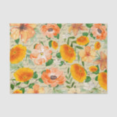 Moderne decoupage Gelbe Blume-Schriftzeichen Seidenpapier (Vorderseite)