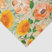 Moderne decoupage Gelbe Blume-Schriftzeichen Seidenpapier (Ausschnitt)