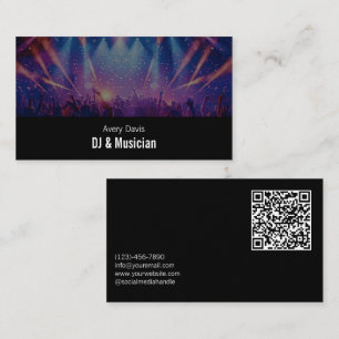 Moderne Deejay-Musik DJ-Party-Musik Djing-QR-Code Visitenkarte