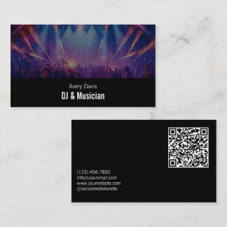 Moderne Deejay-Musik DJ-Party-Musik Djing-QR-Code Visitenkarte