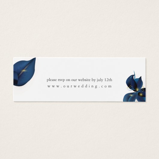Moderne Deep Indigo Blue Wedding Website UAWG (Vorderseite)
