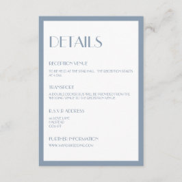 Moderne Deko Blue Details Umschließungskarte Begleitkarte