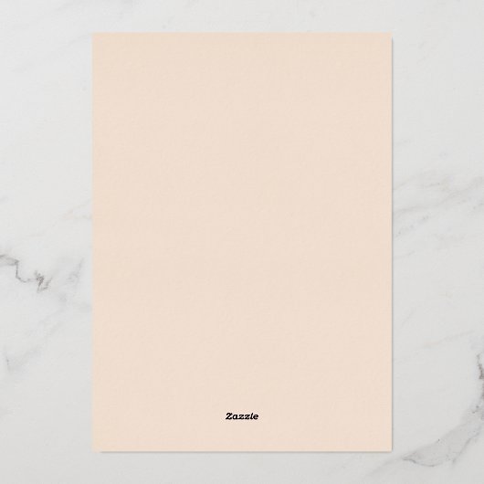 Moderne Deko Cream and Gold I Foil Einladung (Rückseite)