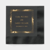 Moderne Deko-Feuerwerksbursts HochzeitGold Servietten Mit Folie (Vorderseite)