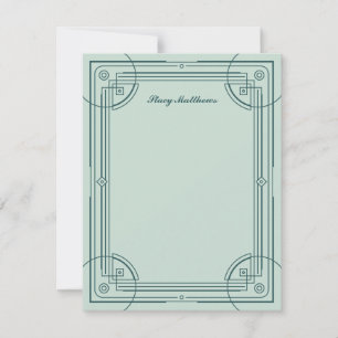 Moderne Deko Frame Stationäre Note Card - Grün