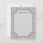 Moderne Deko Frame Stationery Note Card - Grau (Vorderseite)