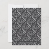 Moderne Deko Frame Stationery Note Card - Grau (Rückseite)