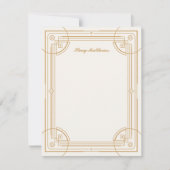 Moderne Deko Frame Stationery Note Card - Tan (Vorderseite)