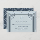 Moderne Deko Frame UAWG Enclosure Card - Blau Begleitkarte (Vorne/Hinten)