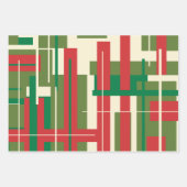 Moderne dekonstruierte Karierte Weihnachten des Mi Geschenkpapier Set (Vorderseite 3)