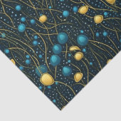 Moderne Dekoration aus Abstraktem Blumen und Gold Seidenpapier (Detail)