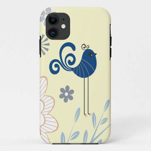 Moderne dekorative Blauvögel Case-Mate iPhone Hülle (Rückseite)