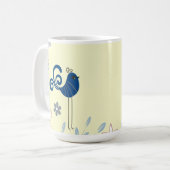 Moderne dekorative Blauvögel Kaffeetasse (Vorderseite Links)