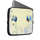 Moderne dekorative Blauvögel Laptopschutzhülle (Vorne Rechts)