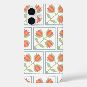 Moderne Dekorative Blumen Muster iPhone 16 Hülle