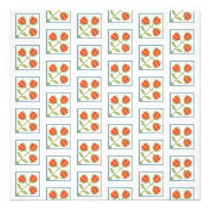 Moderne Dekorative Blumen Muster Fotodruck