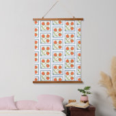 Moderne Dekorative Blumenmuster Wandteppich Mit Holzrahmen (Schlafzimmer)