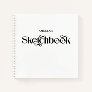 Moderne dekorative elegante Typografie-Skizze Notizblock