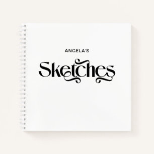 Moderne dekorative elegante Typografieskizzen Notizblock