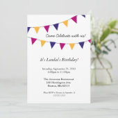 Moderne dekorative Flaggeneinladung Einladung (Stehend Vorderseite)