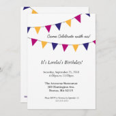 Moderne dekorative Flaggeneinladung Einladung (Vorne/Hinten)