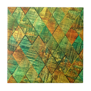 Moderne dekorative geometrische Glasmalerei Fliese