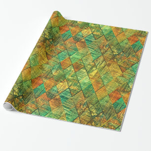 Moderne dekorative geometrische Glasmalerei Geschenkpapier