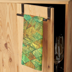 Moderne dekorative geometrische Glasmalerei Geschirrtuch