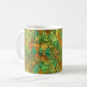 Moderne dekorative geometrische Glasmalerei Kaffeetasse (Vorderseite Links)