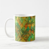 Moderne dekorative geometrische Glasmalerei Kaffeetasse (Links)