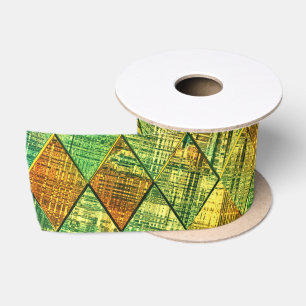 Moderne dekorative geometrische Glasmalerei Satinband