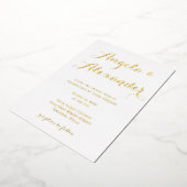 Moderne dekorative Kalligraphie-Hochzeit Folieneinladung (Gedreht)