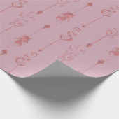 Moderne Dekorative Pink-Tribal-Federn Geburtstag Geschenkpapier (Ecke)