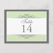 Moderne dekorative Tischnummer Card (Vorderseite)