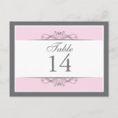 Moderne dekorative Tischnummer Card (Vorderseite)