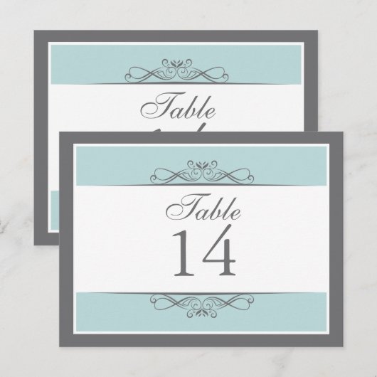 Moderne dekorative Tischnummer Card (Vorne/Hinten)