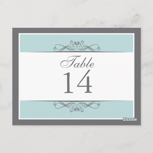 Moderne dekorative Tischnummer Card (Rückseite)