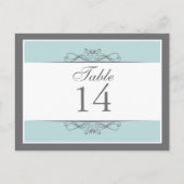 Moderne dekorative Tischnummer Card (Vorderseite)