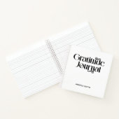 Moderne dekorative Typografie Dankeszeitschrift Notizblock (Innenseite)