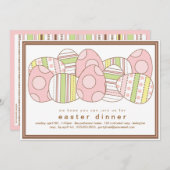 Moderne dekorierte Eier Osteressen Einladung (Vorne/Hinten)