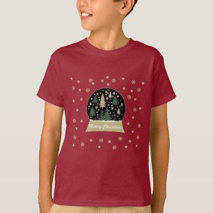 Moderne dekorierte Weihnachts-Schneekugel T-Shirt