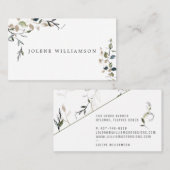 Moderne delikate Spring Greenery Business Card Visitenkarte (Vorne/Hinten)